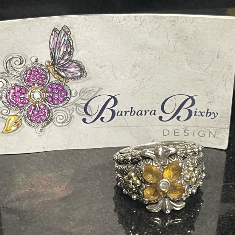 Barbara Bixby 925/18K Gold Ring 6.5